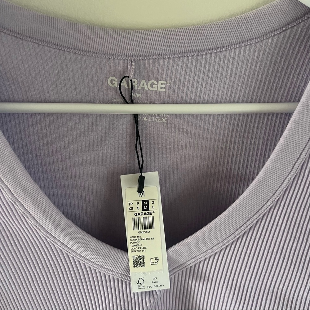 Garage Lavender Ribbed Crop Top - Picture 4 of 4